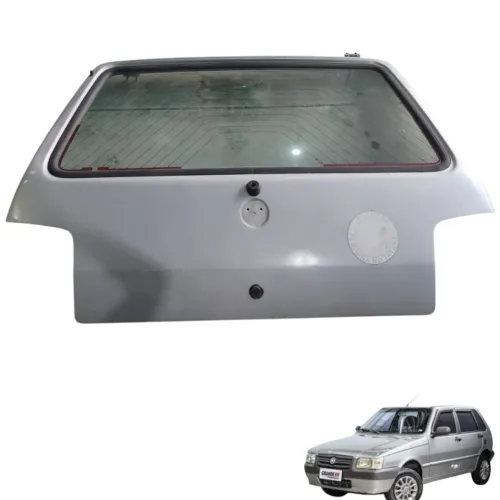 Tampa Traseira Porta-malas Fiat Uno Mille V19 Prata Prata
