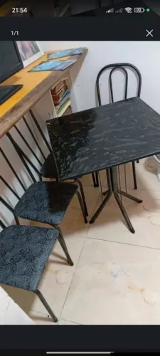 MESA COZINHA 4 CADEIRA TAMPO GRANITO NOVA ZERA .NAO FACO ENTREGA ZAPIU 75.99200.5484