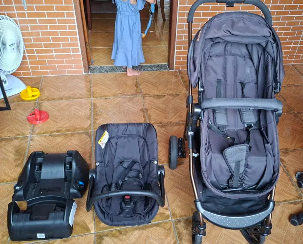 Carrinho De Bebê Galzerano Romano + Bebê Conforto Cocoon (Travel System)