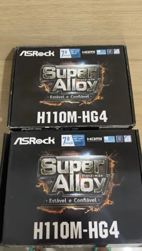 2 Placas-Mãe ASRock H110M-HG4 com Defeito - Para Reparo