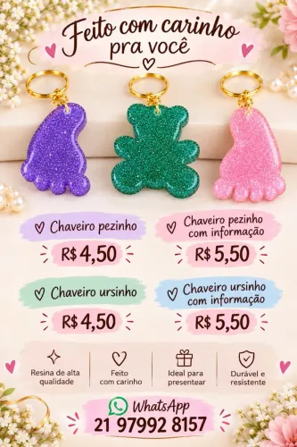 Lembrancinhas em resina