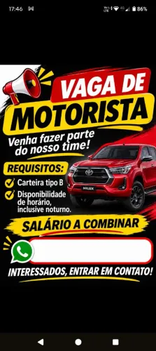 Vaga de Motorista