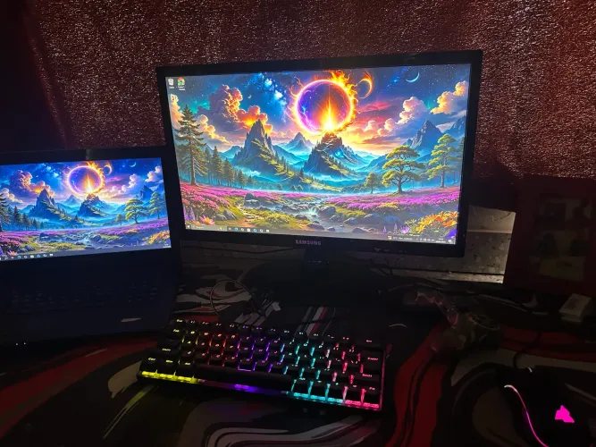 KIT GAMER     NOTEBOOK LENOVO GAMER + TECLADO 60% GAMER + MAUSE GAMER + MONITOR