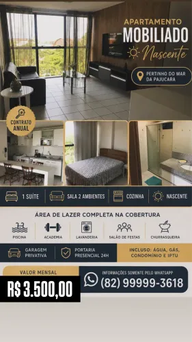 Apt mobiliado e pertinho do mar da Pajuçara