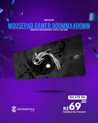 MOUSEPAD GAMER 900MM X 400MM