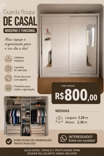GUARDA ROUPAS DE CASAL ( LINDO )