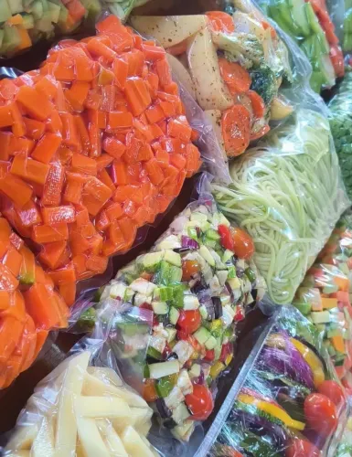 Legumes Cordados e Higienizados a Vácuo.
