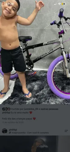Bicicleta absolute cross para criança semi nova