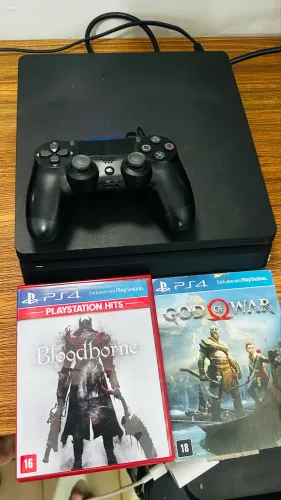 ? PS4 1TB slim desboqueavel +jogo +controle