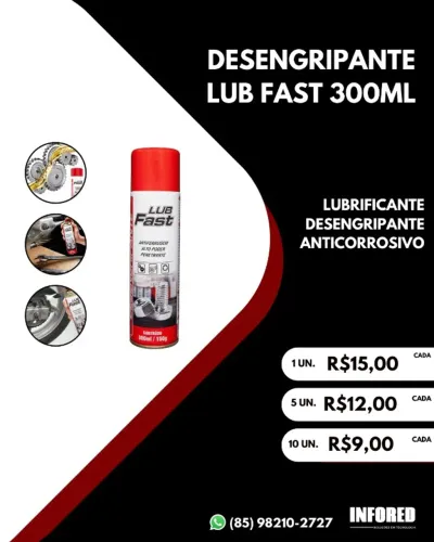 Desengripante Spray Lub Fast 300ml