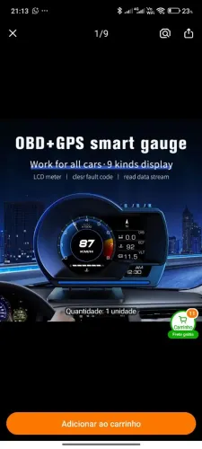 Scanner Hud odb2 universal para carro