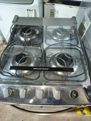 Fogao Brastemp inox gás encanado