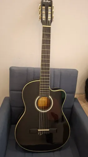 Violão Di Giorgio Slim Cutaway (Preto) + Capa - Pouco Uso