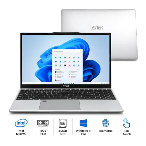 Notebook 15,6 16gb Ram 512gb Biometria Touchscreen Wi-fi