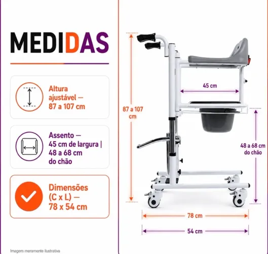 Cadeira de transferência Hidrolight