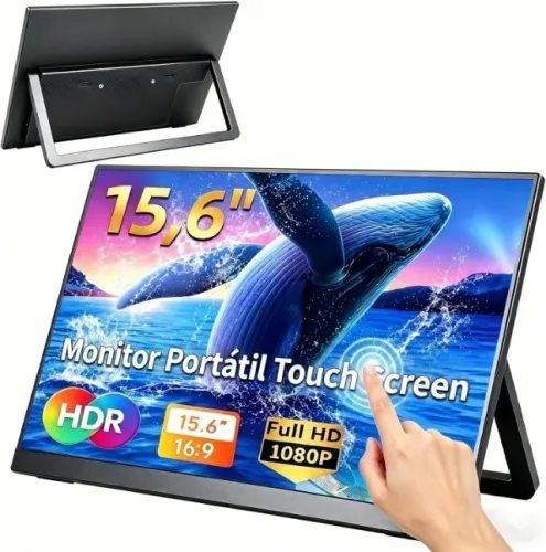 Monitor Portátil Touch Screen - Full HD 1080p - (NOVO-LACRADO)
