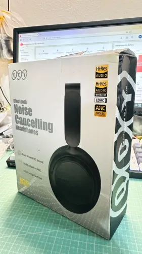 Fone de ouvido Headset QCY H3S ANC Bluetooth 6.0 Preto 