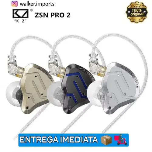 Fone KZ ZSN PRO 2 Alta Qualidade Sem Microfone - Novo Caixa Lacrada