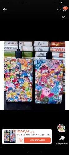 Hd Nintendo Wii cheio de jogos