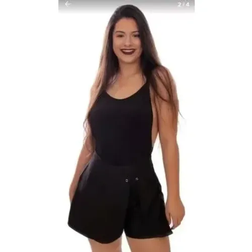 Short saia fenda falsa de lado
