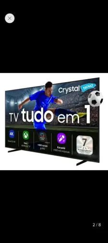 Smart tv Samsung cristal 65' na caixa