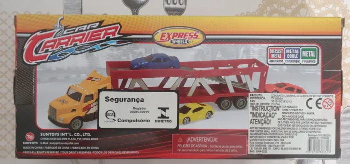 Brinquedo Caminhão Cegonha com carrinhos