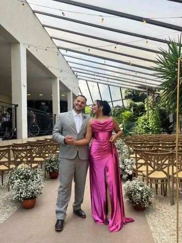 Vestido Madrinha Rosa Fucsia