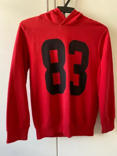 Casaco de moletom vermelho infantil Zara