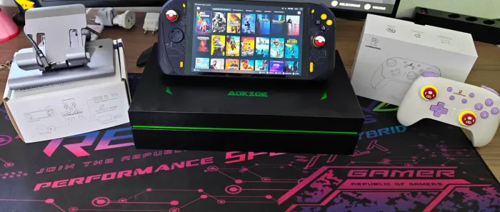 Console Portatil Aokzoe A1 Pro (Super Kit, com Dock e Controle Bluetooth) 