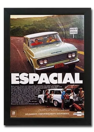 Chevrolet Veraneio C-1416 - Quadro decorativo com propaganda original de revista