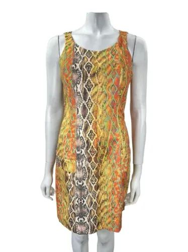vestido da bobstore animal print colorido - estampa cobra- semi novo