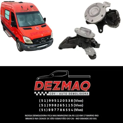Manga Cubo Dianteiro Esquerda e Direita Mercedes Sprinter 415 2012/2019 LE e LD
