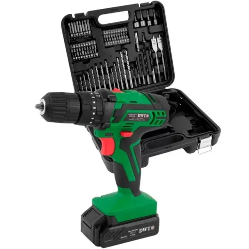 Parafusadeira Furadeira 12V de Impacto Profissional Dwt Vonder + Maleta com 74 acessórios