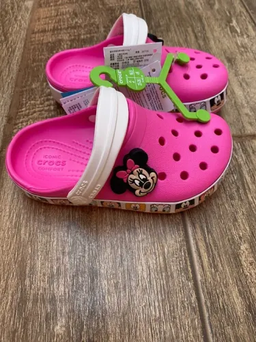 Sandália Crocs Fun Lab Minnie Band Clog Infanto Juvenil 27