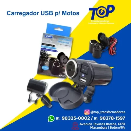 Carregador de celular Usb para motos