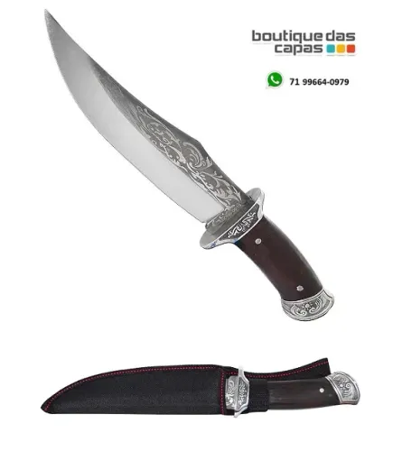 Faca churrasco caça e pesca BW7177 Aço Inox 420cc