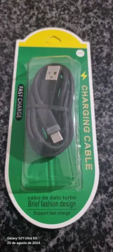 Cabo Fast Charge 25W, produto novo.