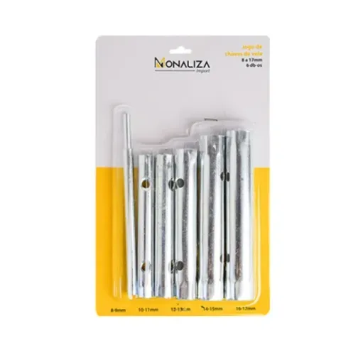 jogo chave de vela 6 pçs ferramenta profissional carro moto mz-65206