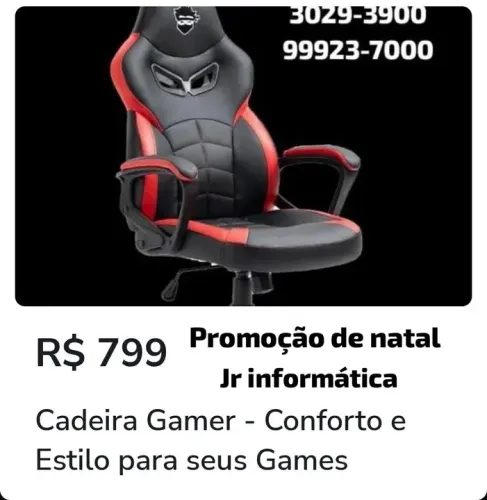 Cadeira gamer cpu not jr