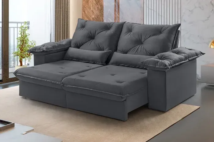 Estofado Retrátil Reclinável Atlas 200m Molas Ensacadas s54