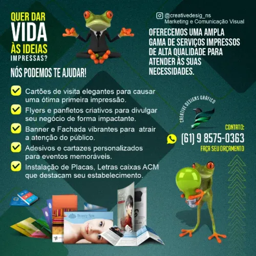 Impressão Digital, Comunicação Visual e Gráfica.
