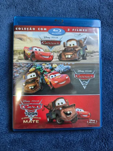 Blu-ray Carros, Carros 2 e Curtas - Coleção com 3 filmes (Original)