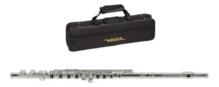 Flauta Vogga Afinação Em C Prateado Vsfl702n Com Case novo Mixer Instrumentos Musicais
