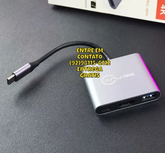 Hub Adaptador Tipo C para HDMI,USB e Carregamento