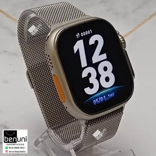Relógio inteligente Smartwatch DT8 Ultra Gray 49mm tela HD 2.0 + pulseira extra