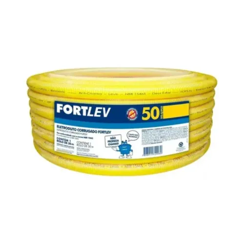 Mangueira Eletroduto Corrugado 25 Mm 3/4 50metros Fortlev