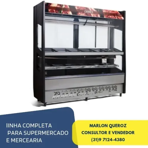 Balcão De Açougue Vertical 2,00M Polar 220v Preto Novo