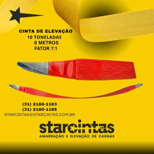 CINTAS DE AMARRAÇÃO E ELEVAÇÃO DE CARGA