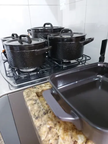 Jogo de panelas de cerâmica marca ceraflame