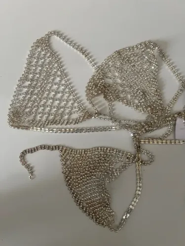 Biquíni de strass sexy lingerie ou carnaval ou por cima do biquíni 